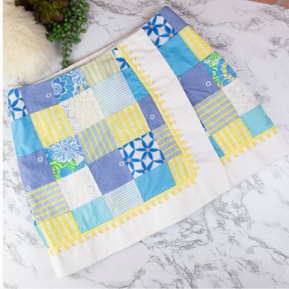 Lilly Pulitzer Dresses & Skirts - Lily Pulitzer Floral Patchwork Quilted Skort Skirt